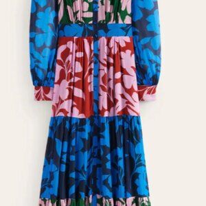 BODEN Occasion Maxi Shirt Dress French Navy, Bloom Hotch